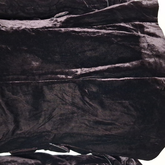 Amaryllis Dark Purple Velvet Romantic Whimsigoth Single Lapel Blazer Jacket XS - Picture 10 of 16